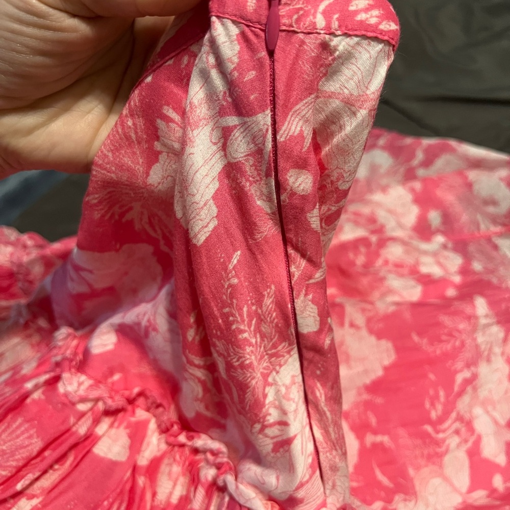LoveShackFancy Vibrant Pink Floral Maxi Skirt - Picture 6 of 15
